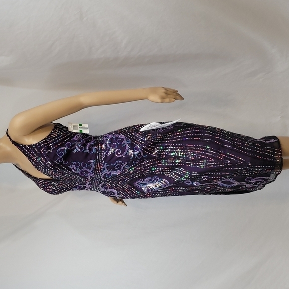 Dress THE Population Women's Felicity Sequined Cocktail Dress - Picture 11 of 16